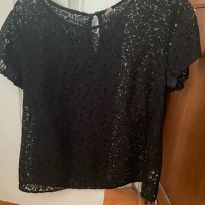 Old Navy black lace shirt size large. Good condition.